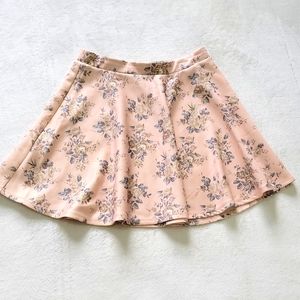🌾 FLORAL VINTAGE PASTEL ROSE SAGE PINK CREAM SKIRT